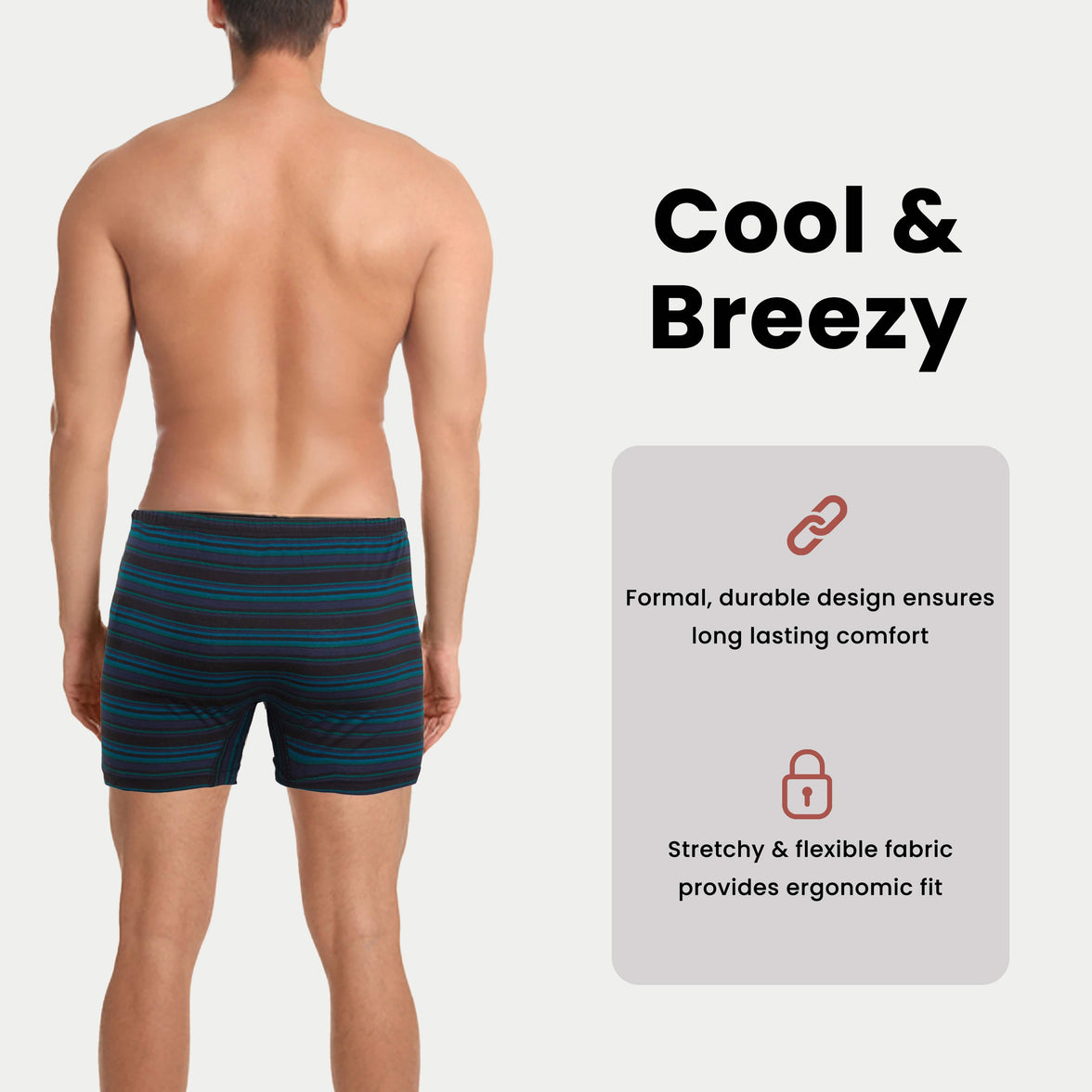 Pack of 6 Men’s Boxer Shorts Classic Fit Jersey Underwear with Printed Design Button Fly & Elastic Waistband by Sock Stack Boxer Shorts