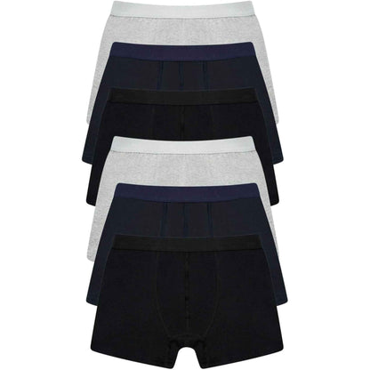 Pack of 6 Men's Cotton Rich Comfort Fit Boxer Trunk Underwear Breathable Stretch Waistband Soft Plain Boxers Multiple Sizes by Sock Stack ASSORTED / S Boxer Shorts