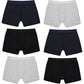 Pack of 6 Men's Cotton Rich Comfort Fit Boxer Trunk Underwear Breathable Stretch Waistband Soft Plain Boxers Multiple Sizes by Sock Stack Boxer Shorts