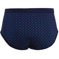 Pack of 6 Men's Printed Cotton Blend Briefs Classic Fit Underwear with Elastic Waistband Plain Dot & Stripe Designs by Sock Stack Brief
