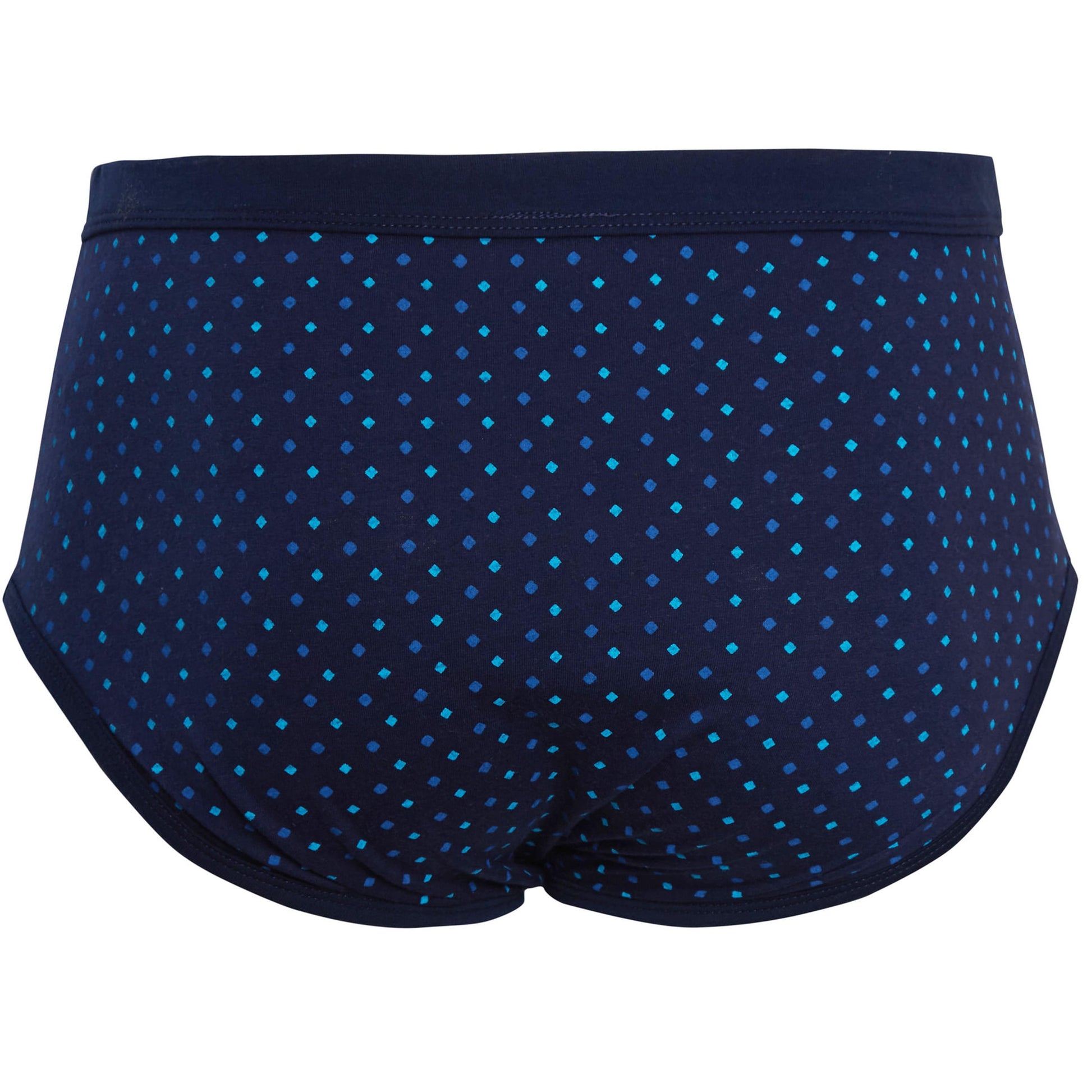 Pack of 6 Men's Printed Cotton Blend Briefs Classic Fit Underwear with Elastic Waistband Plain Dot & Stripe Designs by Sock Stack Brief