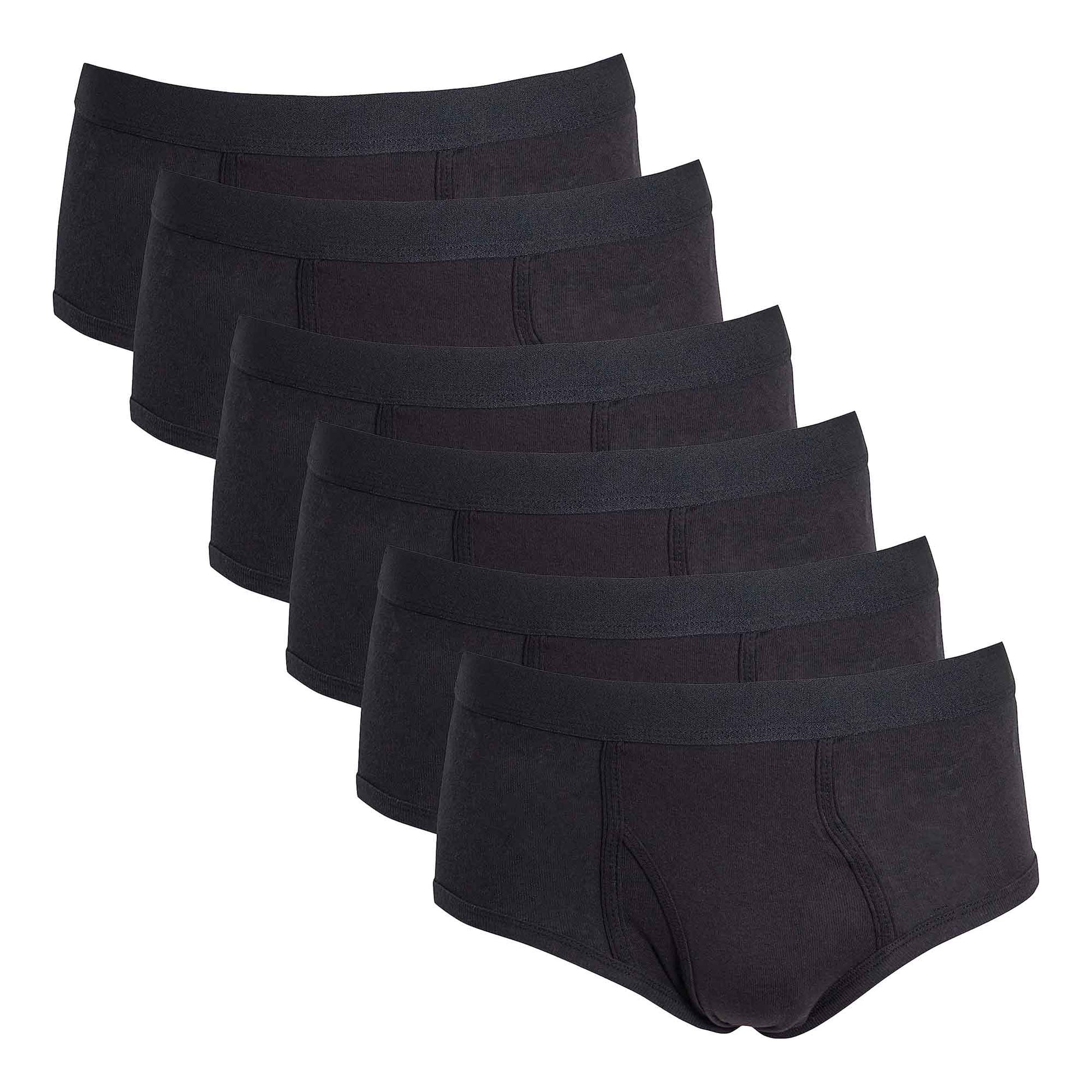 Slip Homme Confortable En Coton Doux à Rayures - 95% Coton 5% Élasthanne - Taille 2XL Gris - Respirant Pour Quotidien - 8
