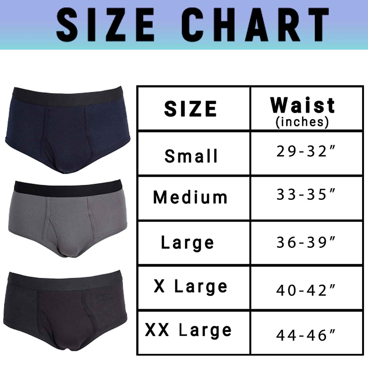 Pack of 6 Mens Cotton Briefs Soft Waistband Breathable Durable Underwear Comfortable All Day Wear MB05/06 by Sock Stack Boxer Shorts