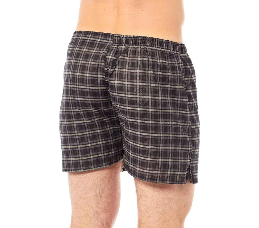 Sock Stack Men's Woven Boxers 6 Pack - Loose Fit Comfort & Cotton Mix