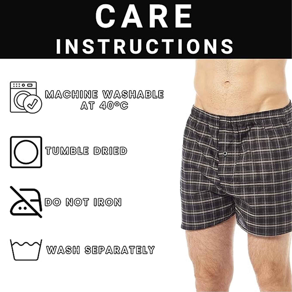 Pack of 6 Mens Loose Fit Woven Boxers with Comfort Waistband in Soft Cotton Blend Multiple Sizes and Colors Breathable Durable MB01 by Sock Stack Boxer Shorts