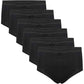 Pack of 6 Women's 100% Cotton Super Soft Maxi Briefs Full Coverage Breathable Everyday Underwear Assorted Colors Regular Plus Sizes by Sock Stack BLACK / 10-12 Underwear