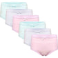 Pack of 6 Women's 100% Cotton Super Soft Maxi Briefs Full Coverage Breathable Everyday Underwear Assorted Colors Regular Plus Sizes by Sock Stack PASTEL / 10-12 Underwear