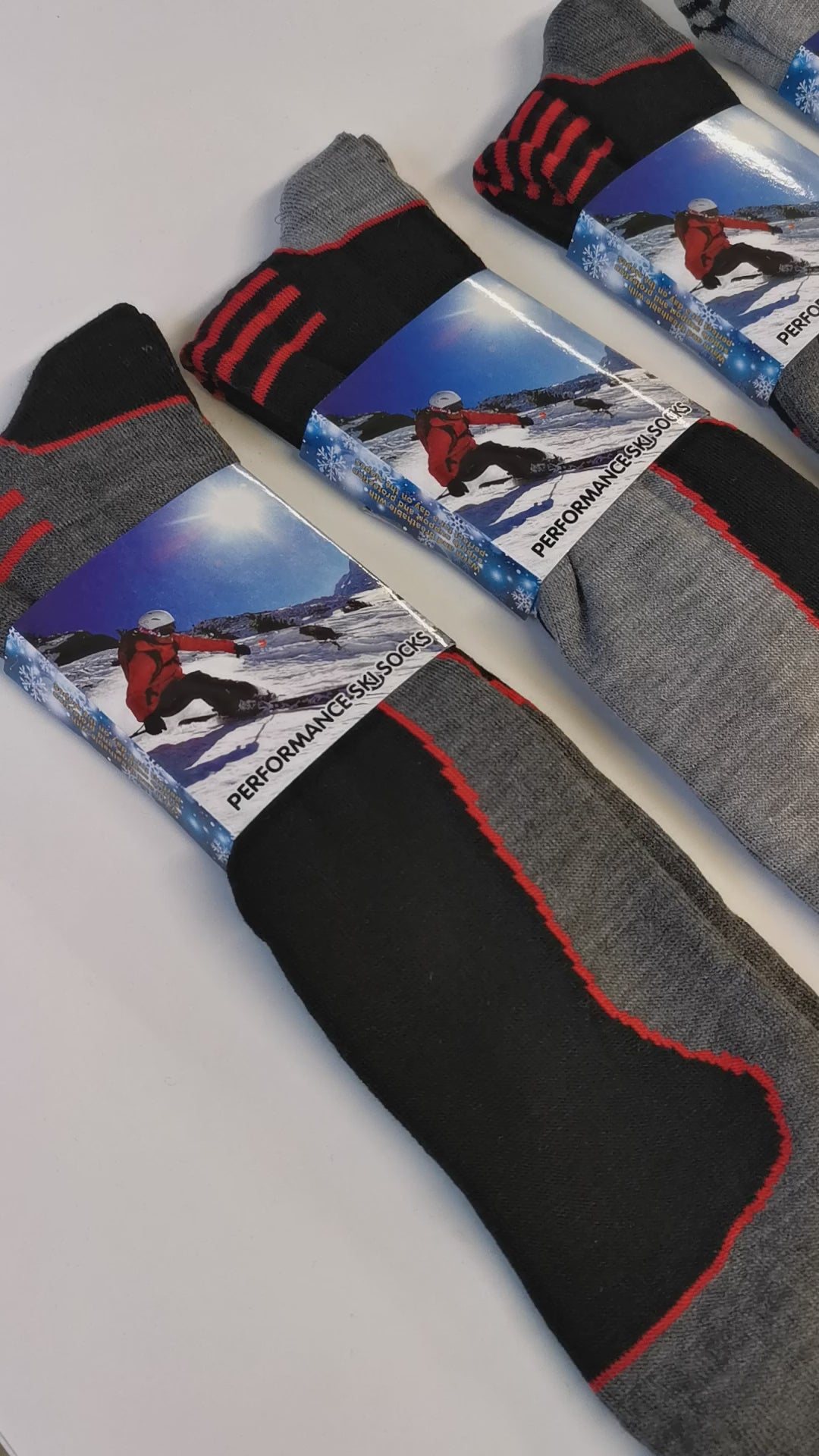 4 Pack Mens Thermal Ski Snowboard Socks Long Winter Insulated Knee High for Hiking Anti Blister Moisture Wicking Cold Weather Gear by Sock Stack. Buy now for £10.00.