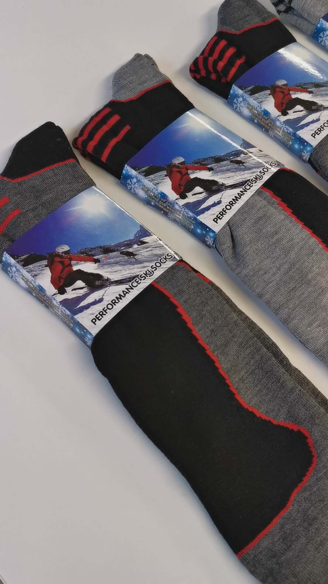 4 Pack Mens Thermal Ski Snowboard Socks Long Winter Insulated Knee High for Hiking Anti Blister Moisture Wicking Cold Weather Gear by Sock Stack