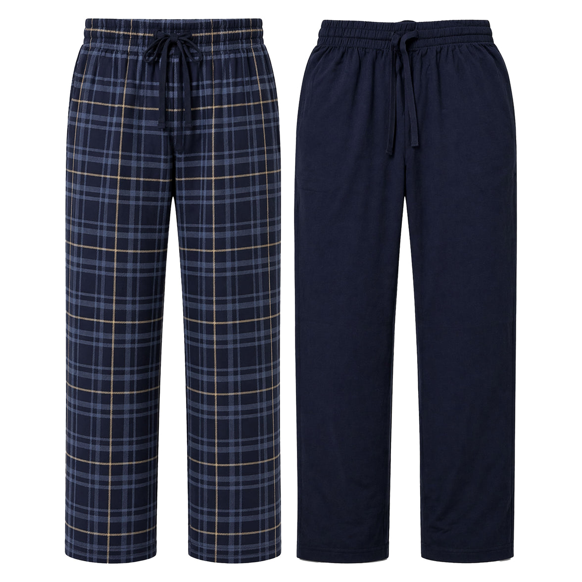 Sock Stack Mens Check Lounge Pants Soft Cotton Pyjama Bottoms Comfy Sleepwear Trousers UK NAVY/BLUE CHECK / M Lounge Pant
