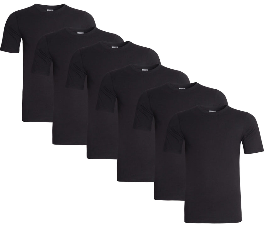 Sock Stack Mens T Shirt Pack of 6 Crew Neck T-Shirts for Men Multipack ...