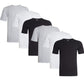 Sock Stack Mens T Shirt Pack of 6 Crew Neck T-Shirts for Men Multipack Super Soft Short Sleeve Slim Fit for Everyday Wear BLACK WHITE GREY / S T-Shirts