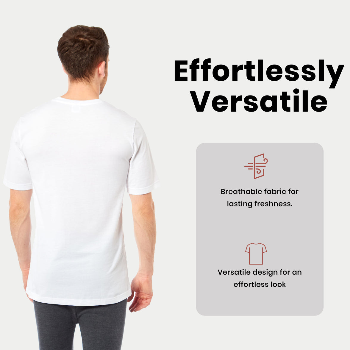 Sock Stack Mens T Shirt Pack of 6 Crew Neck T-Shirts for Men Multipack Super Soft Short Sleeve Slim Fit for Everyday Wear T-Shirts