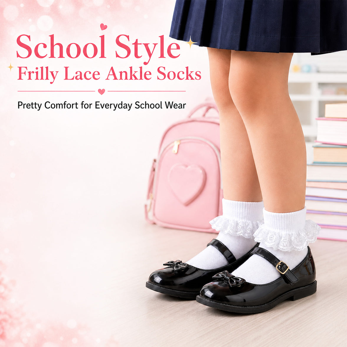 Sock Stack White Girls Tutu Frilly Ankle Socks With Lace And Bow 6 Pairs Cotton Rich Super Soft Wedding Christening Socks Socks