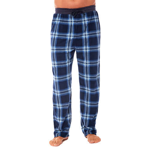Ultra Soft Mens Fleece Lounge Pajama Pants Checkered Design Winter Comfort Elastic Waistband Relaxed Fit Warm Sleepwear by Daisy Dreamer BLUE / M Lounge Pant