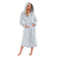 Ultra Soft Velvet Touch Women's Hooded Fleece Bathrobes Cozy Plush Snuggle Dressing Gowns for Lounging Spa Gym Hotel Multiple Sizes and Colors by Daisy Dreamer GREY SHIMMER / 8-10 Robe