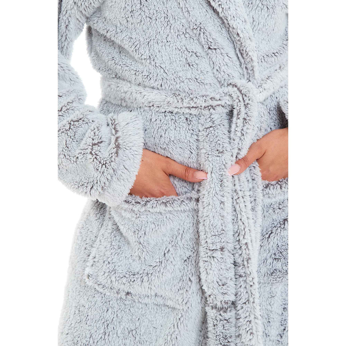 Ultra Soft Velvet Touch Women's Hooded Fleece Bathrobes Cozy Plush Snuggle Dressing Gowns for Lounging Spa Gym Hotel Multiple Sizes and Colors by Daisy Dreamer Robe