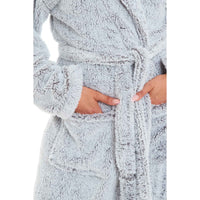 Ultra Soft Velvet Touch Women's Hooded Fleece Bathrobes Cozy Plush Snuggle Dressing Gowns for Lounging Spa Gym Hotel Multiple Sizes and Colors by Daisy Dreamer Robe