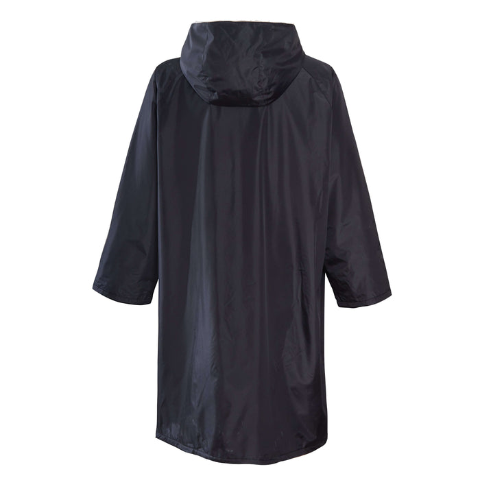 Unisex Adults Waterproof Windproof Changing Robe Hooded Outdoor Coat for Beach Swimming Surfing Warm Fleece Lining by Heatwave Thermalwear BLACK / S/M Changing Robe