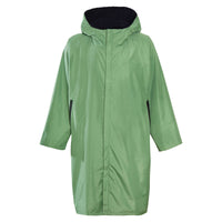 Unisex Adults Waterproof Windproof Changing Robe Hooded Outdoor Coat for Beach Swimming Surfing Warm Fleece Lining by Heatwave Thermalwear GREEN / S/M Changing Robe