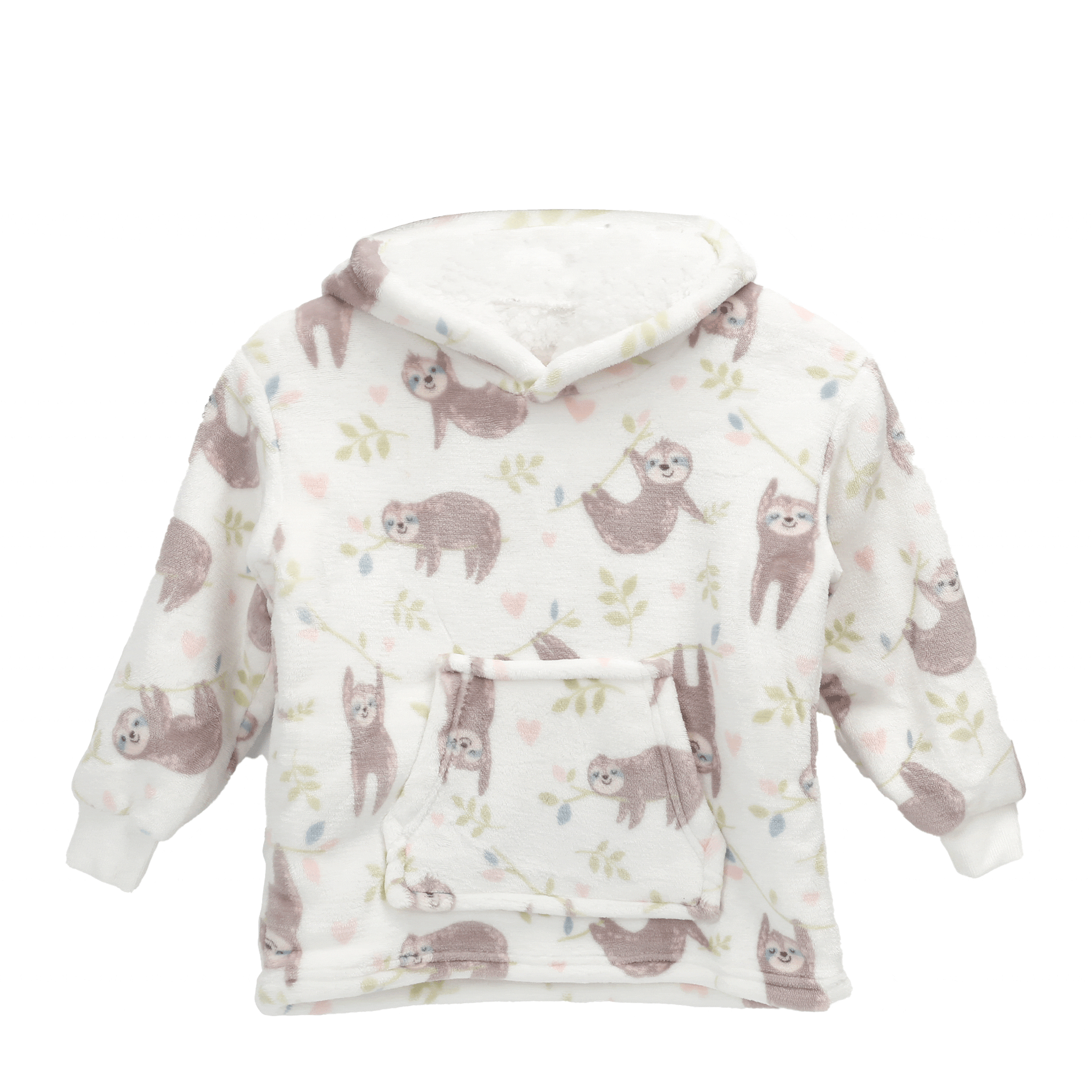 Unisex Safari and Sloth Hoodie Blanket for Infants 0-2 Years Ultra Soft Cozy Wearable Blanket with Spacious Pocket for Boys and Girls by Daisy Dreamer 0-2 YRS / PINK SLOTH Hooded Blanket