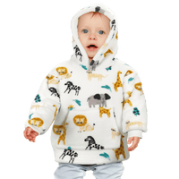 Unisex Safari and Sloth Hoodie Blanket for Infants 0-2 Years Ultra Soft Cozy Wearable Blanket with Spacious Pocket for Boys and Girls by Daisy Dreamer Hooded Blanket