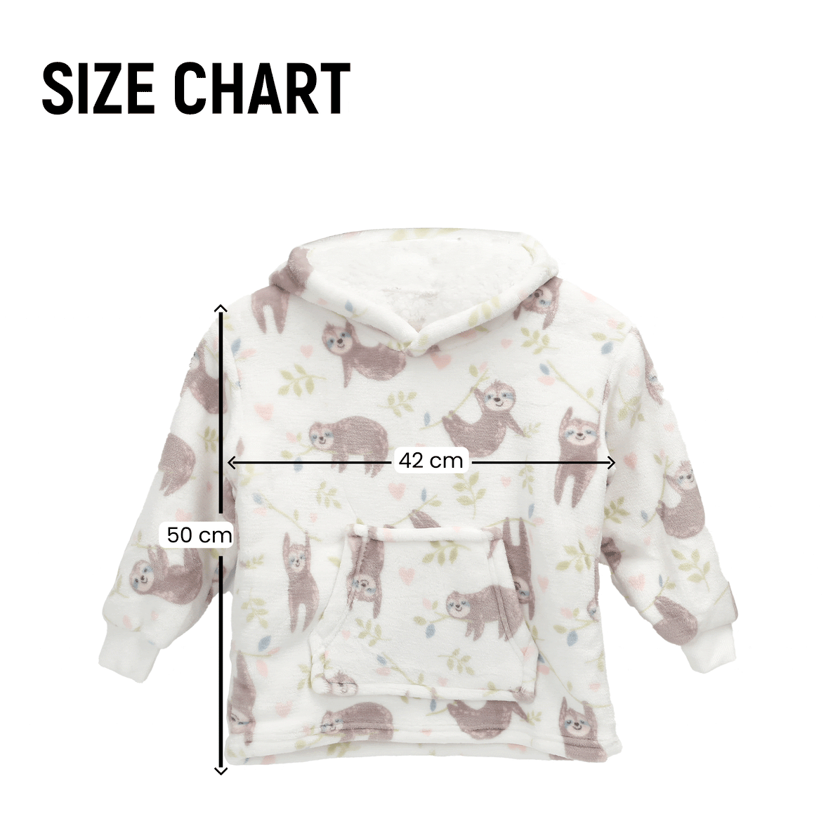 Unisex Safari and Sloth Hoodie Blanket for Infants 0-2 Years Ultra Soft Cozy Wearable Blanket with Spacious Pocket for Boys and Girls by Daisy Dreamer Hooded Blanket
