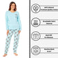Women's 100% Cotton Koala Bear Print Pyjama Set Comfortable Long Sleeve Top and Elasticated Pants for Sleeping and Lounging Available in Small Medium Large X-Large by Daisy Dreamer Pyjamas