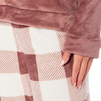 Women's Buffalo Check Fleece Pyjamas Set Long Sleeve Top and Bottoms Warm Nightwear Stylish Loungewear Multiple Sizes Available by Daisy Dreamer Pyjamas