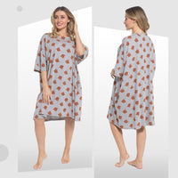 Women's Highland Cow Cream Baggy Nighty Dress Oversized T-Shirt Nighties 100% Cotton Short Sleeved Nightshirt for Ladies by Daisy Dreamer HIGHLAND COW Night Dress