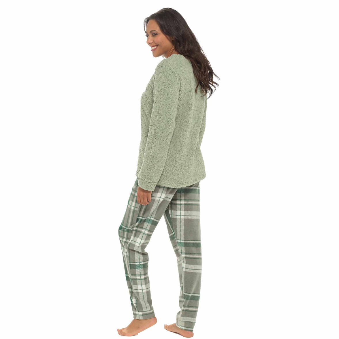 Women's Highland Cow Warm Soft Fleece Pyjama Set Cozy Loungewear PJs by Daisy Dreamer Pyjamas