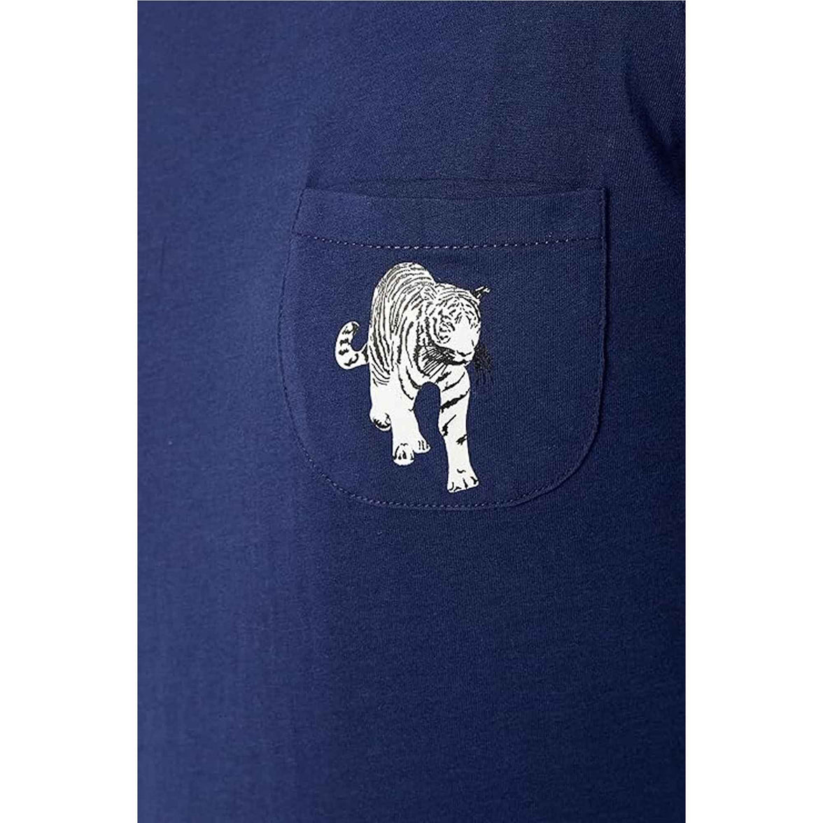 Women's Navy Tiger Print Polar Fleece Pyjama Set Soft Comfortable Loungewear Long Sleeve Top Elasticated Bottoms Stylish Gift Nightwear by Daisy Dreamer Pyjamas