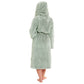 Women's Snuggle Fleece Touch Hooded Robe Luxurious Soft Loungewear Cosy Durable Dressing Gown UK Sizes 8-22 Green Grey Pink Green by Daisy Dreamer Robe