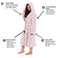 Women's Snuggle Fleece Touch Hooded Robe Luxurious Soft Loungewear Cosy Durable Dressing Gown UK Sizes 8-22 Green Grey Pink Green by Daisy Dreamer Robe