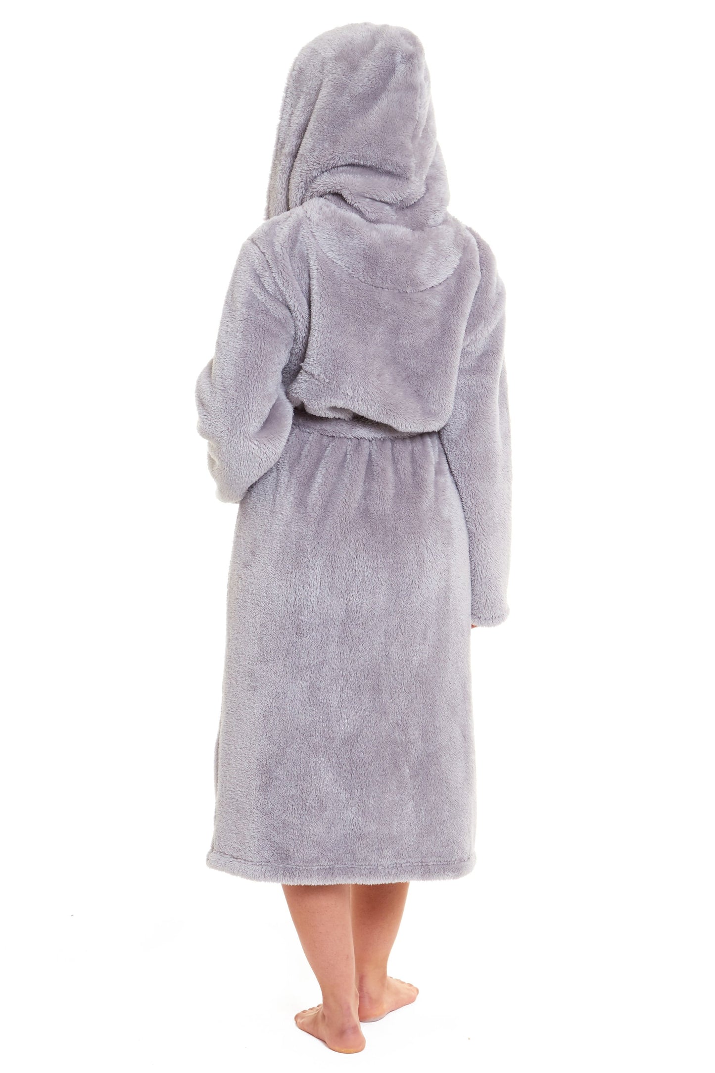 Women's Snuggle Fleece Touch Hooded Robe Luxurious Soft Loungewear Cosy Durable Dressing Gown UK Sizes 8-22 Green Grey Pink Green by Daisy Dreamer Robe