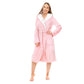 Women's Super Soft Plush Fleece Hooded Bathrobe Fluffy Velvet Loungewear Long Sleeve Cosy Winter Dressing Gown Spa Essential by Daisy Dreamer PINK/SHERPA HOOD / S Robe
