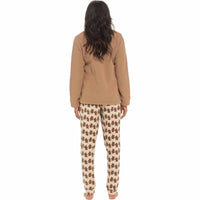 Women's Teddy Bear Warm Soft Fleece Pyjama Set Cozy Loungewear PJs by Daisy Dreamer Pyjamas