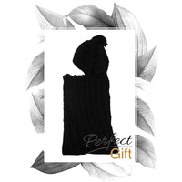 Women's Thermal Beanie Hat with Cable Knit Design and Pom Pom 2-In-1 Snood Scarf Winter Accessory in Cream Pink Black Grey Sock Stack Hats