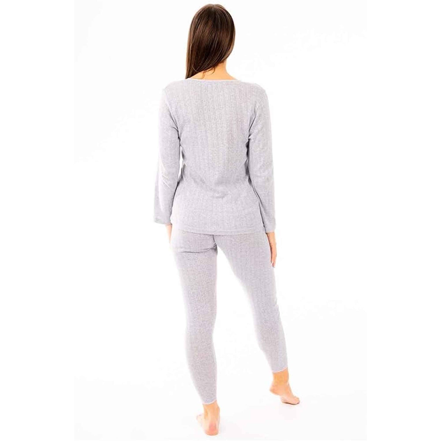Women's Thermal Long Sleeve Top and Pants Set Winter Base Layers Warm Insulating Cotton Rich Fabric Sizes S to XXL Multiple Colors by Heatwave Thermalwear Thermal Underwear