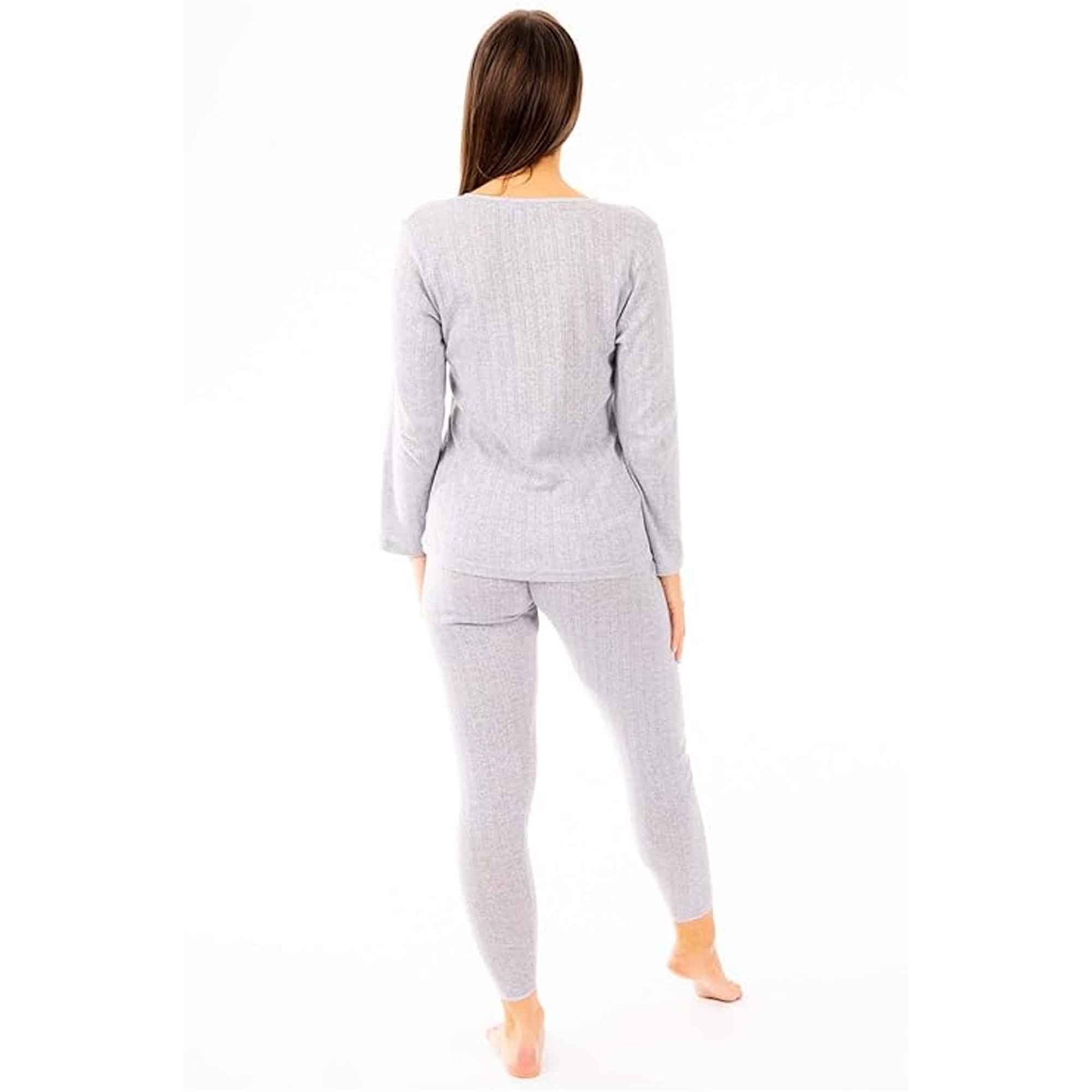 Women's Thermal Long Sleeve Top and Pants Set Winter Base Layers Warm Insulating Cotton Rich Fabric Sizes S to XXL Multiple Colors by Heatwave Thermalwear Thermal Underwear