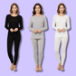 Women's Thermal Underwear Set Long Sleeve Top & Long Jane Bottom Warm Base Layer for Winter Outdoor Sports by Heatwave Thermalwear Thermal Underwear