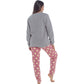 Women's Ultra-Soft Fox Snuggle Fleece Pyjama Set with Long Sleeve Top and Elasticated Bottoms for Lounging and Sleepwear by Daisy Dreamer Pyjamas