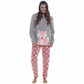 Women's Ultra-Soft Fox Snuggle Fleece Pyjama Set with Long Sleeve Top and Elasticated Bottoms for Lounging and Sleepwear by Daisy Dreamer Pyjamas