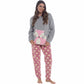Women's Ultra-Soft Fox Snuggle Fleece Pyjama Set with Long Sleeve Top and Elasticated Bottoms for Lounging and Sleepwear by Daisy Dreamer Pyjamas