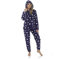 Women's Ultra-Soft Plush Fleece Hooded Pyjama Set with Star Design Cozy Nightwear Stretchable Loungewear Ideal Gift Multiple Sizes and Colors by Daisy Dreamer Pyjamas