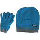 Women's Winter Hat and Gloves Set with 3M Thinsulate Insulation and Stylish Stripe Design in Multiple Colors for Warmth and Comfort by Sock Stack AQUA Hats