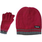 Women's Winter Hat and Gloves Set with 3M Thinsulate Insulation and Stylish Stripe Design in Multiple Colors for Warmth and Comfort by Sock Stack PINK Hats