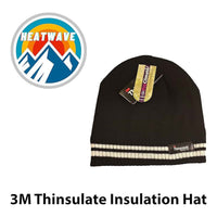 Women's Winter Thermal Beanie Hat with Striped Design and 3M Thinsulate Insulation Warm Acrylic Knit Cap for Cold Weather Fashion Black Red Navy Purple by Sock Stack Hats