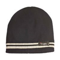 Women's Winter Thermal Beanie Hat with Striped Design and 3M Thinsulate Insulation Warm Acrylic Knit Cap for Cold Weather Fashion Black Red Navy Purple by Sock Stack NAVY Hats