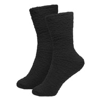 Womens Cosy Socks 4 Pairs Ultra Soft Warm & Fluffy Black Sleep bed Sock with Thermal Insulation for Indoor Loungewear UK Size 4-8 by Sock Stack Black Socks